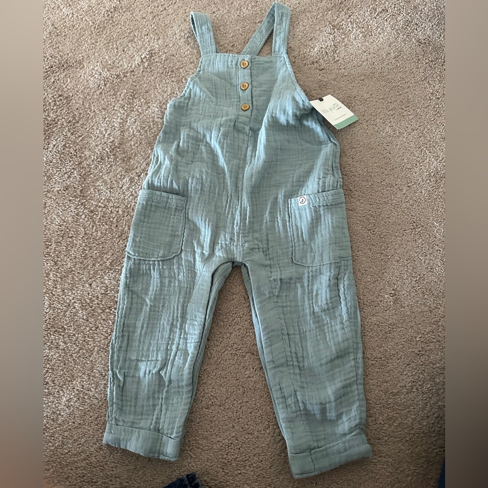 24 month light blue Little Planet brand 100% organic cotton outfit
